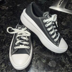Converse Chuck Taylor All Star Move Platform Black White Womens 7 worn once
